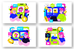 10 NFT Non Fungible Token Vector Illustration Product Image 2