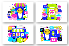 10 NFT Non Fungible Token Vector Illustration Product Image 3