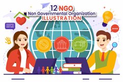 12 NGO or Non Governmental Organization Illustration Product Image 1