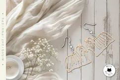 Maltese Dog Earrings Laser Cut File | Laser Jewelry Product Image 4