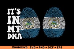 It's in my DNA Nicaragua Flag Fingerprint Sublimation Product Image 1