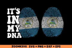 It's in my DNA Nicaragua Flag Fingerprint Sublimation Product Image 1