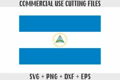 Nicaragua Flag SVG Original Colors - Cut files for Cricut Product Image 1