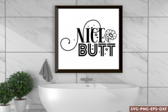 Nice butt SVG, Funny Bathroom SVG Product Image 1