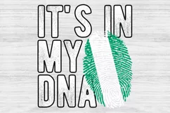 It's in my DNA Nigeria Flag Fingerprint PNG Sublimation Product Image 1