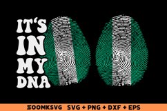 It's in my DNA Nigeria Flag Fingerprint Sublimation PNG, SVG Product Image 1