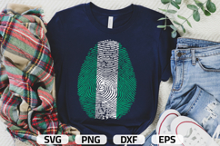 Nigeria SVG | Nigeria Flag Fingerprint | SVG PNG DXF EPS Product Image 1