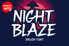 Night Blaze | Japanese Brush Style Webfont for Bold Creative Product Image 1