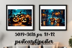 Night Halloween pumpkins posters Product Image 1