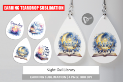 Night Owl Library Quotes Earring Product Image 1