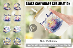 Night Owl Library Quotes Glass Can Product Image 1