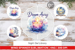 Night Owl Library Wind Spinner Product Image 1