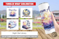 Night Owl Library Quotes Tumbler Product Image 1