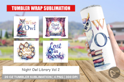 Night Owl Library Quotes Tumbler Product Image 1