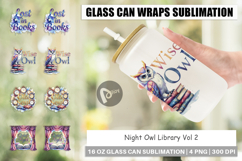 Night Owl Library Quotes Glass Can Product Image 1