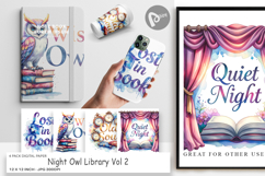 Night Owl Library Digital Paper Product Image 1