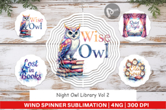 Night Owl Library Wind Spinner Product Image 1