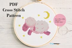 Night Sheep Cross Stitch Pattern PDF File | Animal Cross Stitch Patterns Product Image 1
