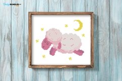 Night Sheep Cross Stitch Pattern PDF File | Animal Cross Stitch Patterns Product Image 2