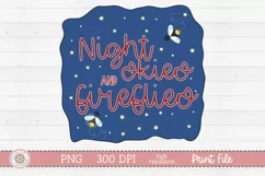 Night Skies and Fireflies | Camping Sublimation PNG Product Image 2