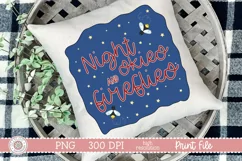Night Skies and Fireflies | Camping Sublimation PNG Product Image 1