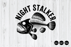 Night Stalker SVG, Skeleton Fish SVG, Fish Bone SVG Product Image 1