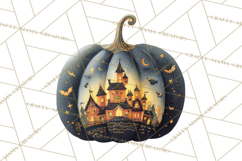 Halloween Scene Pumpkins Clipart PNG, Spooky Halloween Png Product Image 3