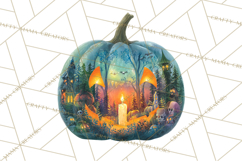Halloween Scene Pumpkins Clipart PNG, Spooky Halloween Png Product Image 4