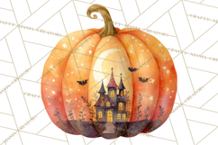 Halloween Scene Pumpkins Clipart PNG, Spooky Halloween Png Product Image 3