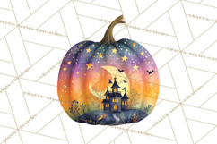 Halloween Scene Pumpkins Clipart PNG, Spooky Halloween Png Product Image 5