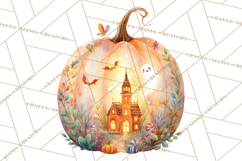 Halloween Scene Pumpkins Clipart PNG Product Image 2