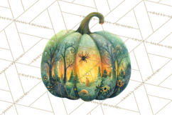 Halloween Scene Pumpkins Clipart PNG Product Image 3