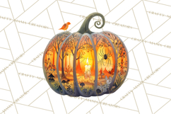 Halloween Scene Pumpkins Clipart PNG, Spooky Halloween Png Product Image 2