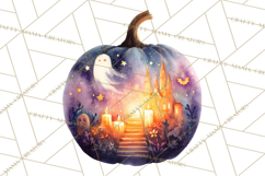 Halloween Scene Pumpkins Clipart PNG Product Image 4