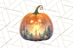 Halloween Scene Pumpkins Clipart PNG Product Image 5