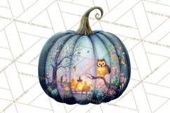 Halloween Scene Pumpkins Clipart PNG Product Image 5