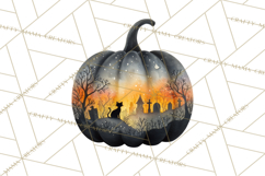 Halloween Scene Pumpkins Clipart PNG Product Image 2