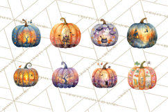 Halloween Scene Pumpkins Clipart PNG Product Image 2