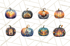Halloween Scene Pumpkins Clipart PNG Product Image 4