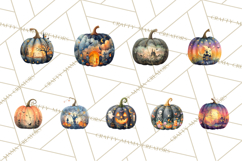 Halloween Scene Pumpkins Clipart PNG Product Image 6