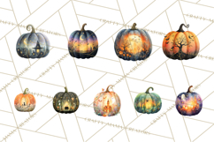 Halloween Scene Pumpkins Clipart PNG Product Image 8