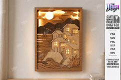 3D Layered Cityscape Night Light Laser Cut Bundle | Lightbox Product Image 5