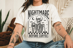 Nightmare Before Coffee Png, Halloween Funny Skeleton Product Image 3