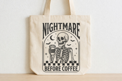 Nightmare Before Coffee Png, Halloween Funny Skeleton Product Image 4