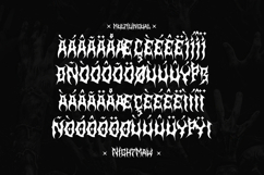 Nightmaw | Black Metal Font Product Image 11