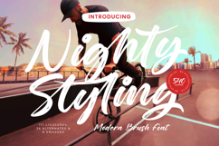 Nighty Styling - Modern Brush Font Product Image 1