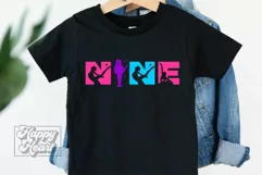 9th Birthday Girl SVG - Nine Ballet Dance Ninth 9 Birthday Product Image 3