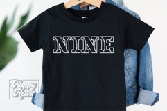 9th Birthday Baseball Nine Boy SVG Baseball Theme Shirt PNG Product Image 3