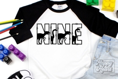 9th Birthday Boy Dinosaur SVG - Nine Dinosaur Shirt PNG Product Image 5