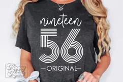 Vintage 1956 Retro SVG PNG - Hello Seventy - 70th Birthday Product Image 1
